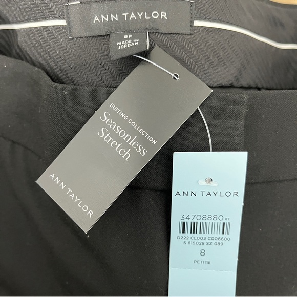 Ann Taylor NWT The Petite High Rise Black Trouser Seasonless Stretch [size 8p] - Picture 10 of 11